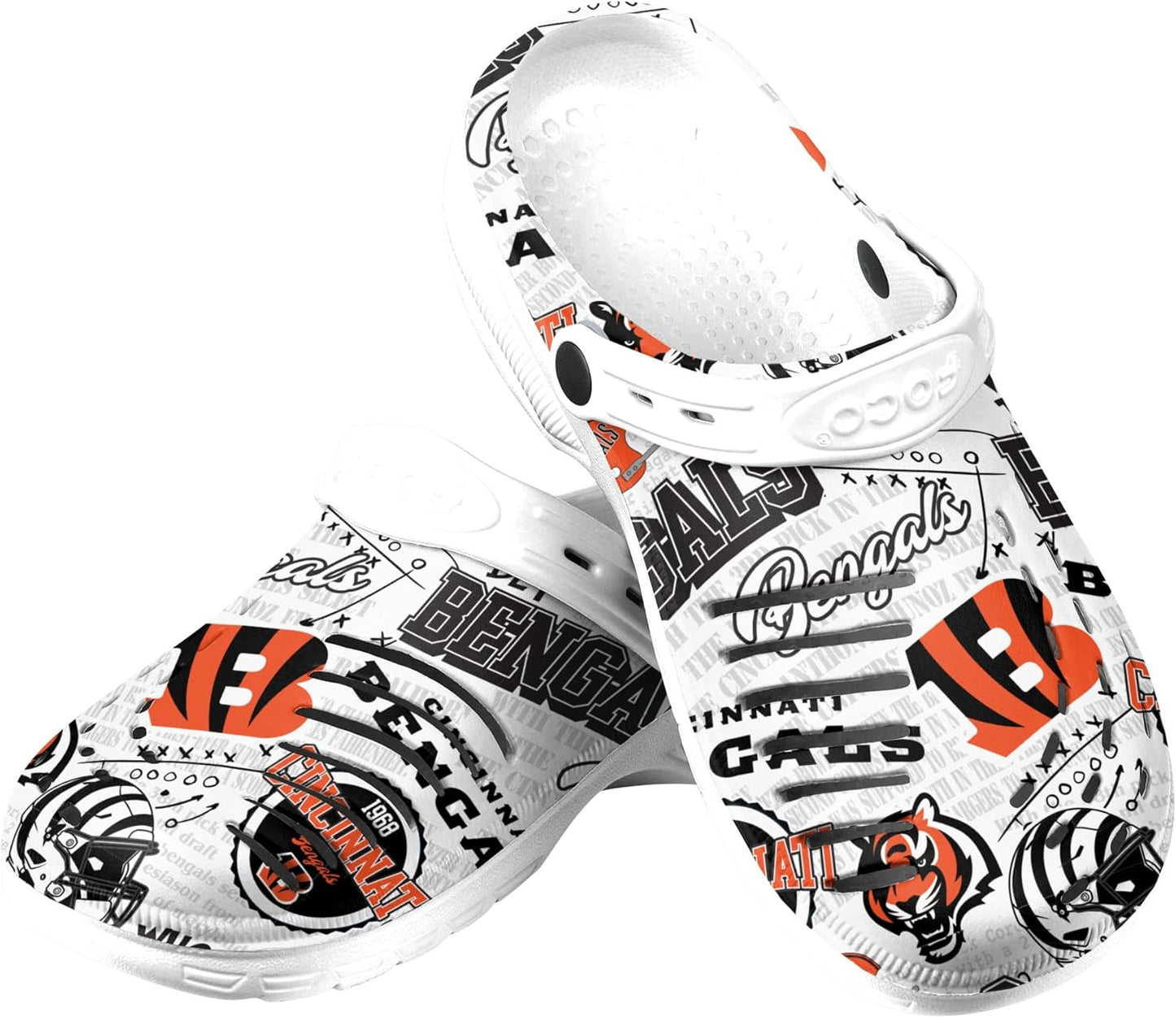 FOCO Men's NFL Team Logo Historic Print Garden Sandals Shoes