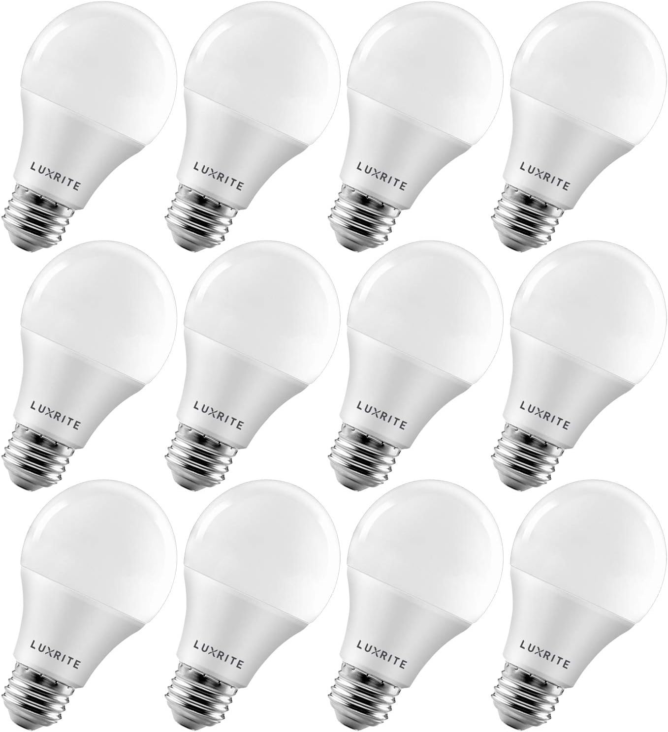 LUXRITE A19 LED Light Bulb 60W Equivalent for Home Lighting