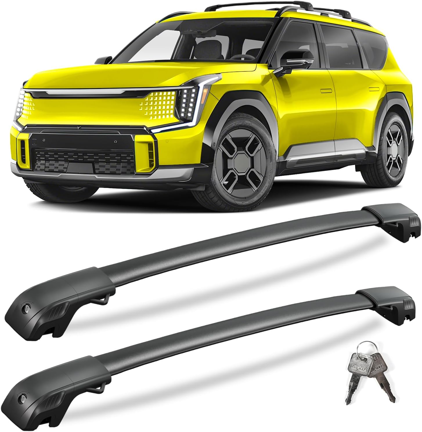 KINGGERI Lockable Roof Rack Cross Bars for Kia EV9 2024-2026