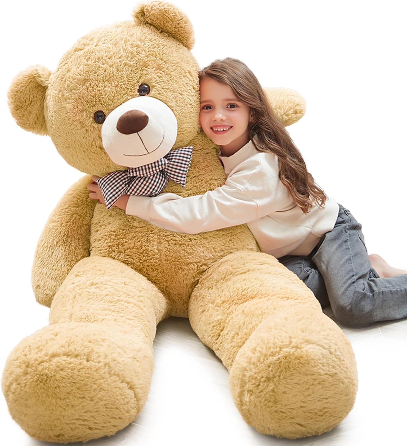 MorisMos Bow Tie Giant Teddy Bear, 55inch Plush for All Ages