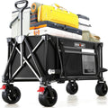 Overmont Collapsible Wagon Cart with Big All-Terrain Wheels - Heavy