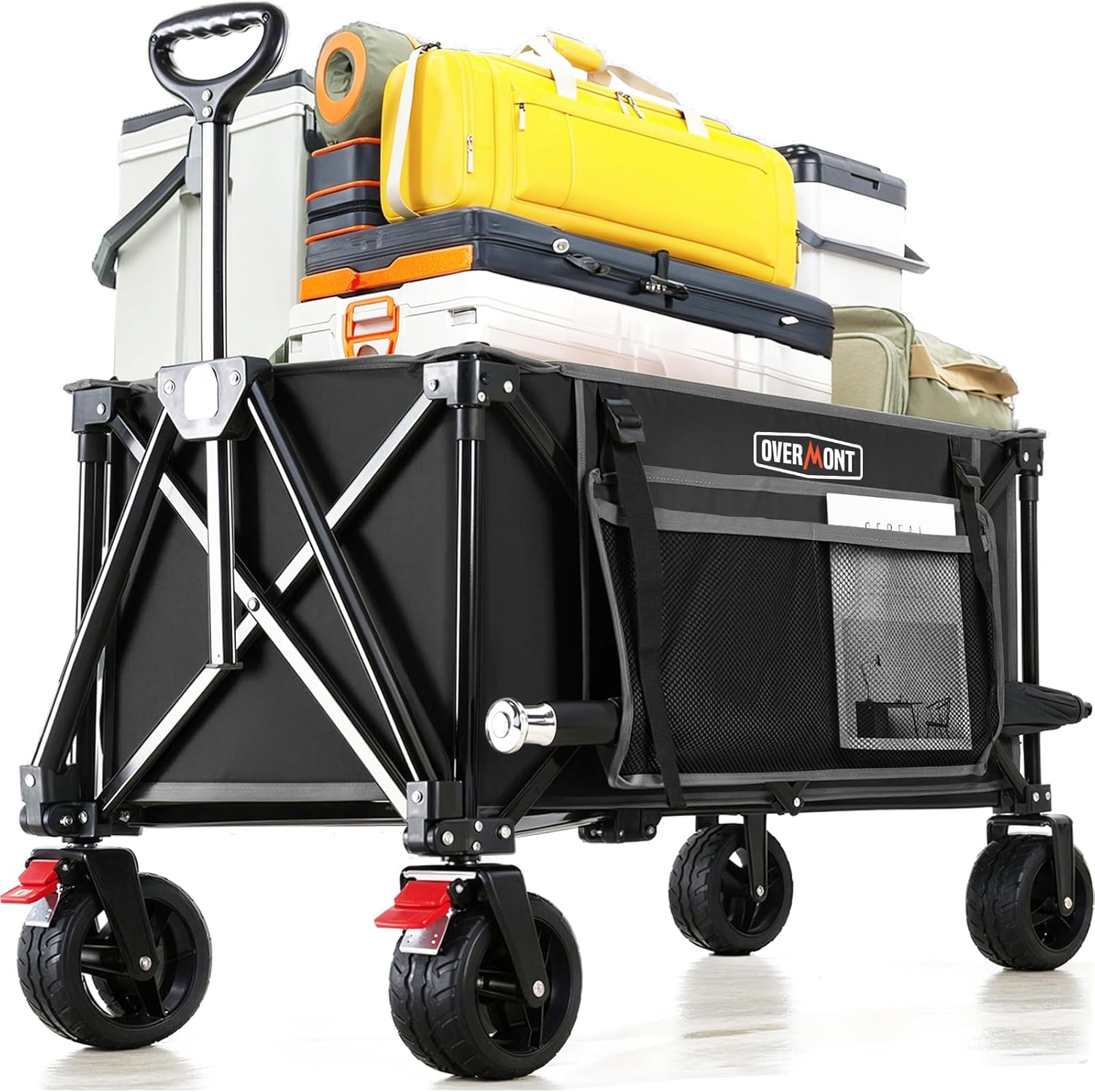 Overmont Collapsible Wagon Cart - Heavy Duty All-Terrain 330lbs