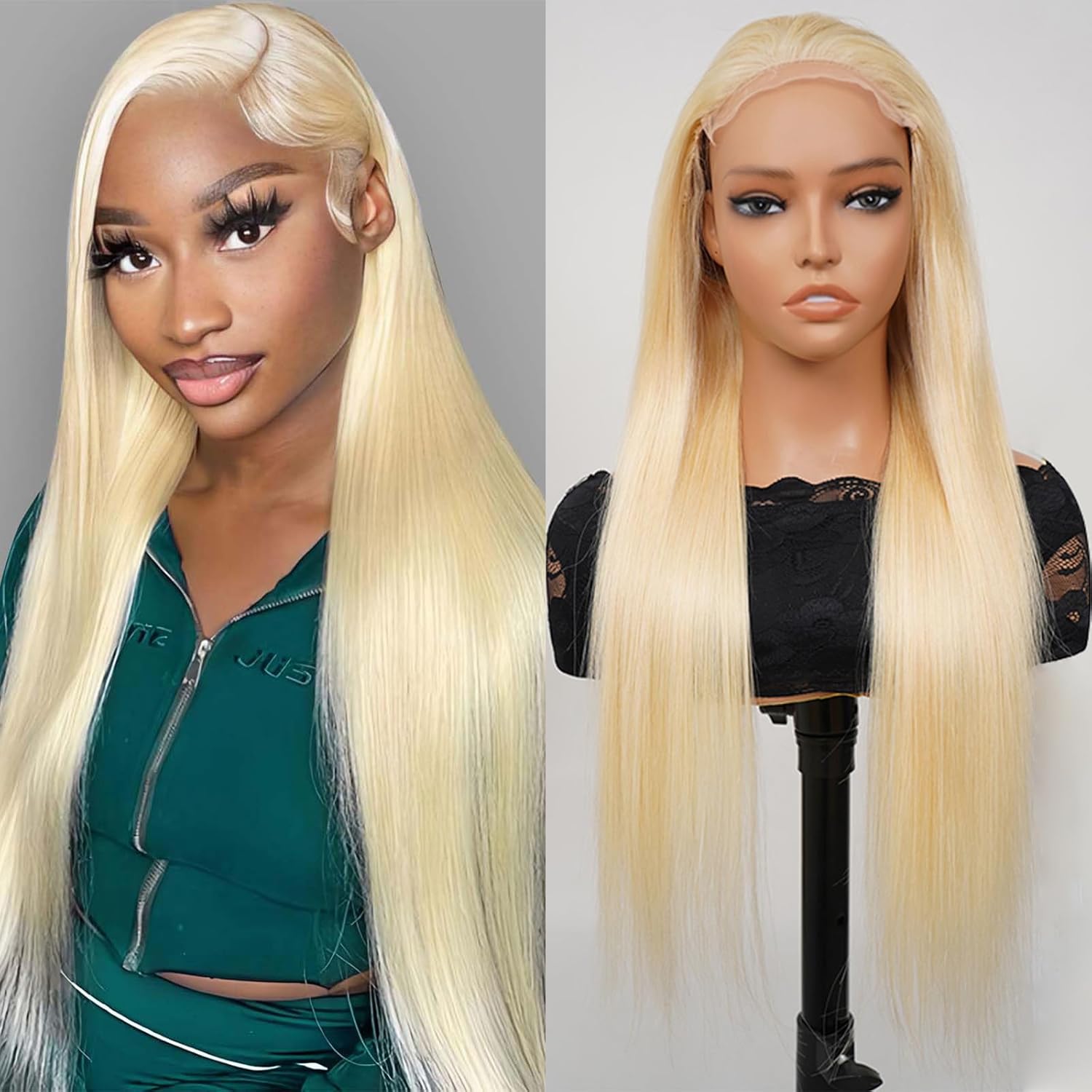 613 4x4 Lace Front Wig Human Hair 200 Density for Women