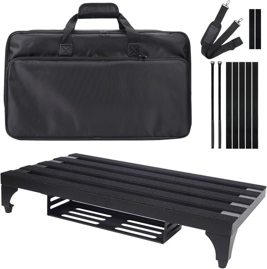 22 x 12.5 Aluminum Alloy Guitar Pedal Board with Carry Bag