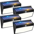 4 Pack 368 LED Solar Motion Sensor Lights Outdoor - Bright