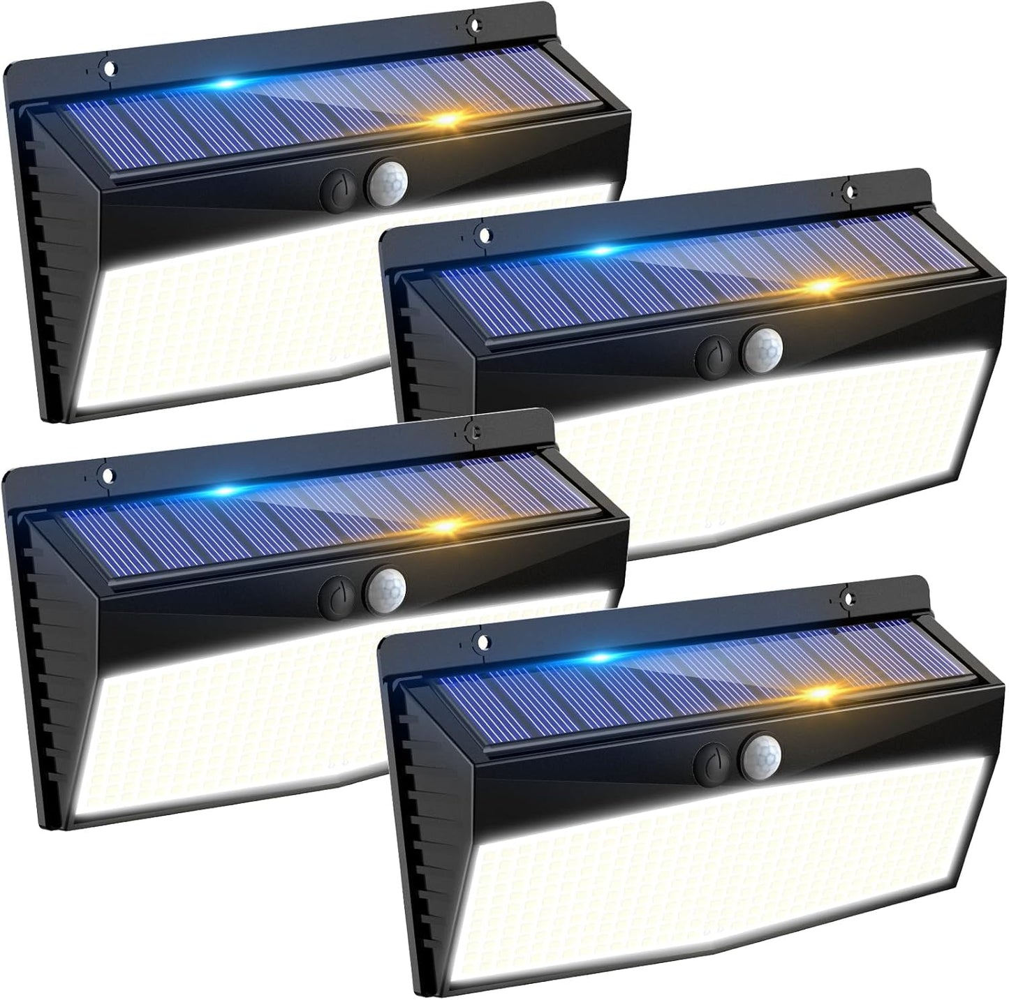 4 Pack 368 LED Solar Motion Sensor Lights for Outdoor Security