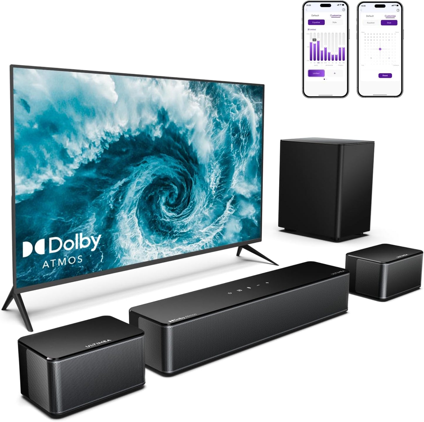 ULTIMEA 5.1 Sound Bar with Dolby Atmos for Immersive Audio