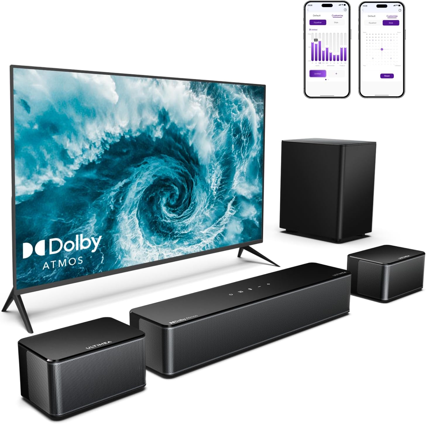 ULTIMEA 5.1 Sound Bar with Dolby Atmos for Immersive Audio