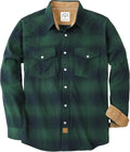 Flannel Shirt for Men Pearl Snap Long Sleeve - Soft Cotton Cozy