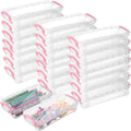 Clear Plastic Pencil Box 24-Pack - Large Capacity Organizer