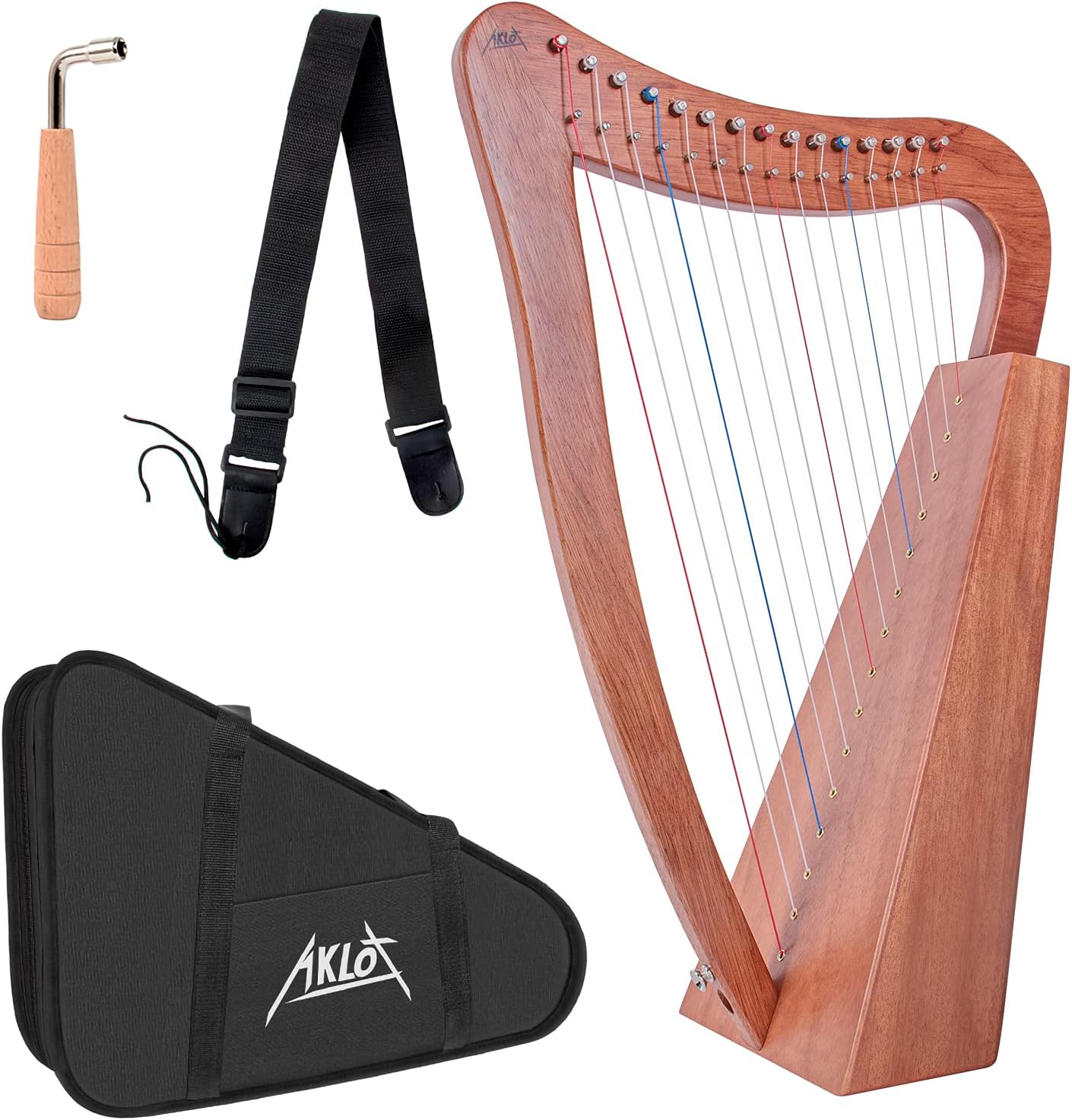 15 Strings Mahogany Harp for Beginners and Professionals