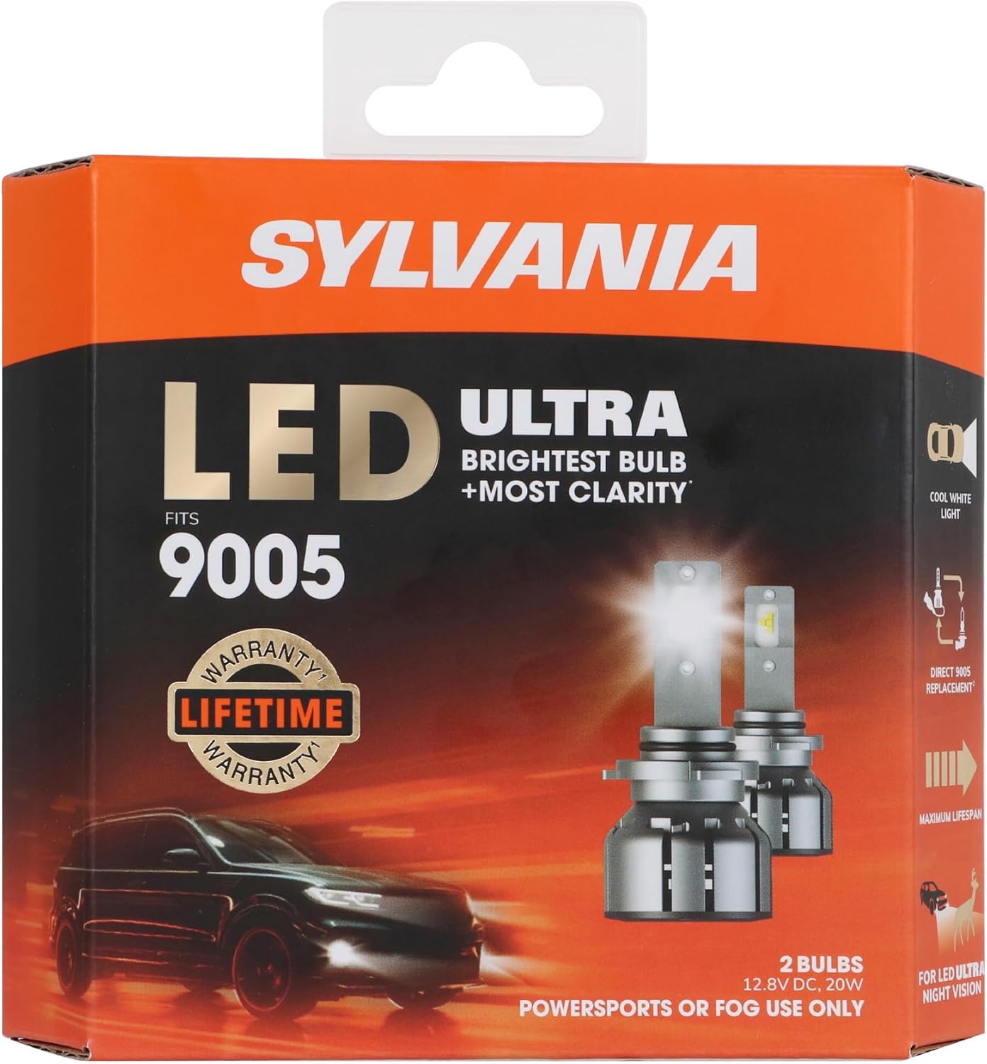 SYLVANIA 9005 LED Ultra Fog Lights for Cars and Trucks Upgrade