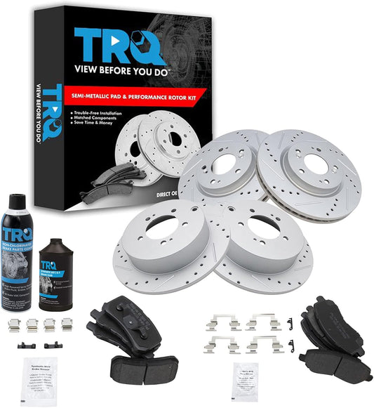TRQ Performance Brake Pad & Rotor Kit for 2007-2012 Outlander