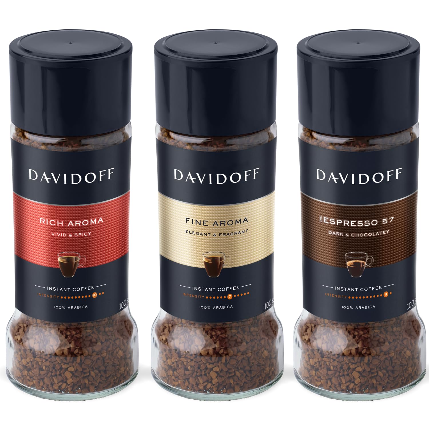 DAVIDOFF Instant Coffee Trio - Flavorful Arabica Bundle