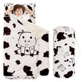 Cow Print Toddler Nap Mat for Preschool - Cozy Portable Sleep Mat