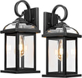 Black Exterior Light Fixtures 2-Pack - Matte Black Outdoor Wall Lights