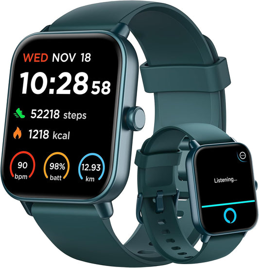Alexa Smartwatch for Women, Heart Rate Monitor, IP68 Waterproof, DarkGreen