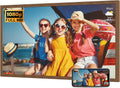 Extra-Large Digital Picture Frame 32in Wood Frame - Dual WiFi FHD