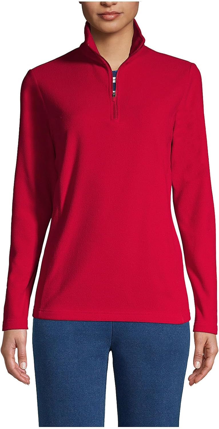 Lands' End Anyweather Fleece Quarter Zip Pullover for Comfort