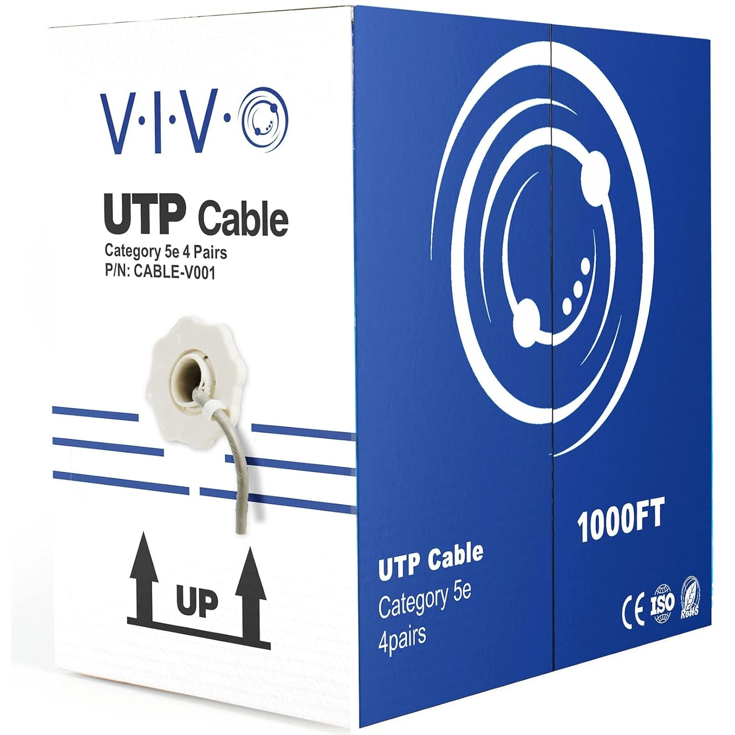 VIVO 1,000ft Bulk Cat5e Wire for Reliable Network Connections