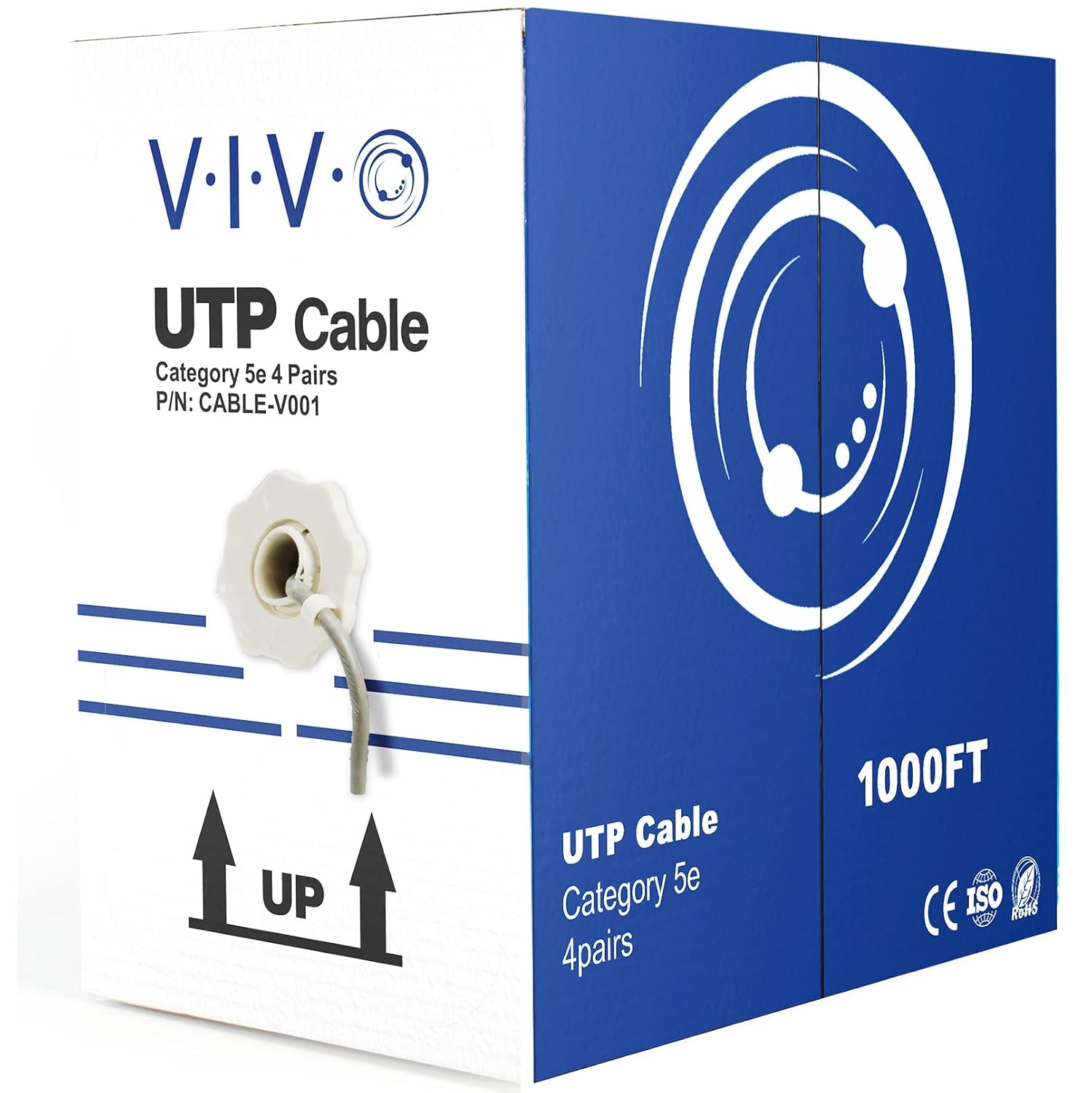 VIVO 1,000ft Bulk Cat5e Wire for Reliable Network Connections