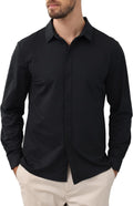 Men's Casual Stretchy Short Sleeve Button-Down Shirts - Wrinkle-Free