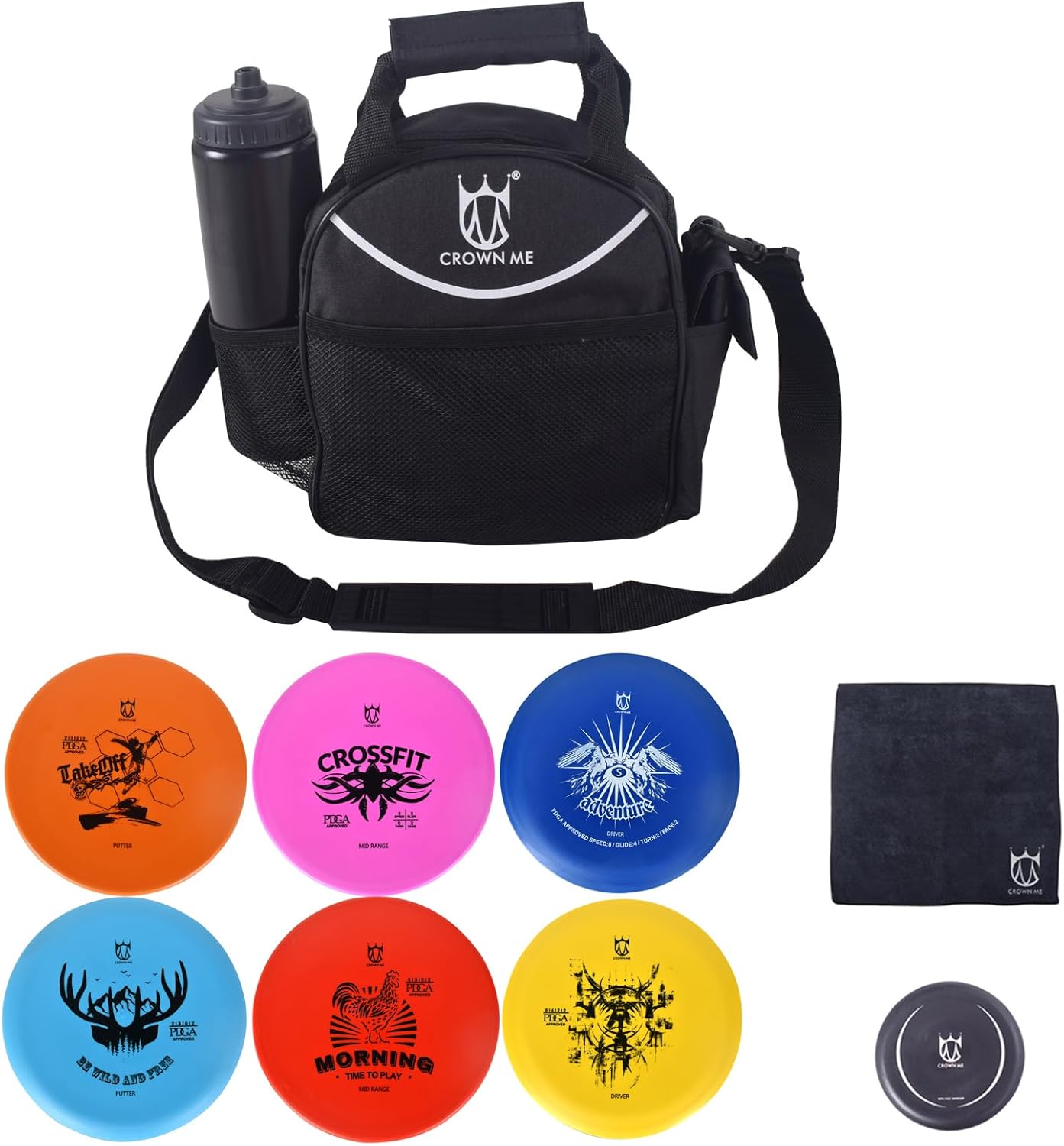 Complete Disc Golf Set with Bag & 6 Discs