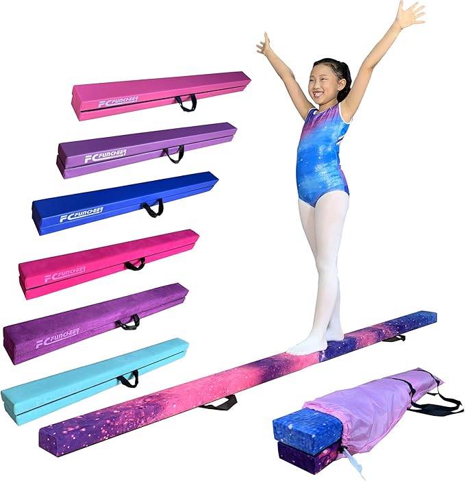 FC FUNCHEER 8FT Folding Gymnastic Beam for Home Training