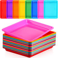 Maitys 24 Pcs Plastic Art Trays Activity Craft Trays - Stackable
