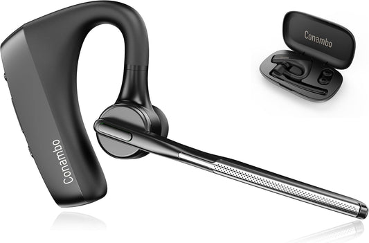 Conambo Wireless Bluetooth Headset: 16Hrs Talktime, Dual Mic Noise Cancelling