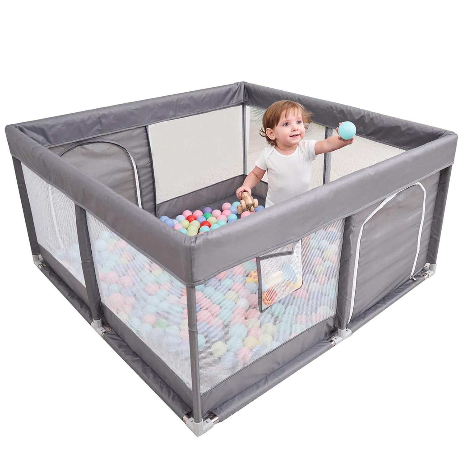 PandaEar Large Playpen: Sturdy Safety for Active Toddlers