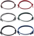 Jeka Nautical Braided Rope Bracelets 6-Pack - Lightweight Unisex Set