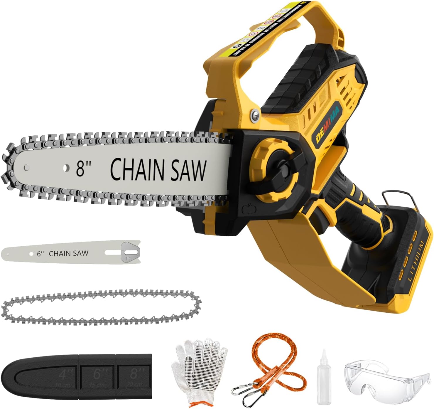 Mini Chainsaw for Dewalt 20V Max Battery - 8-Inch & 6-Inch