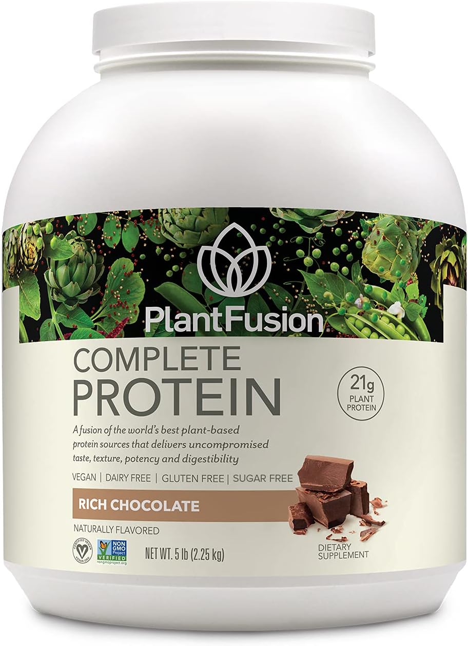 PlantFusion Complete Vegan Protein Powder - Rich Chocolate Flavor