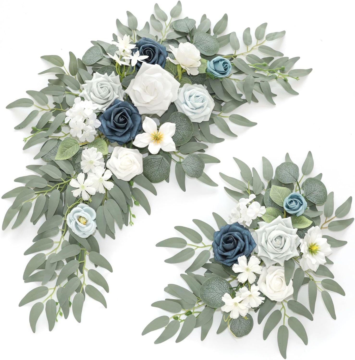 Faux Flower Swag Set of 2 for Wedding Welcome Signs Decor