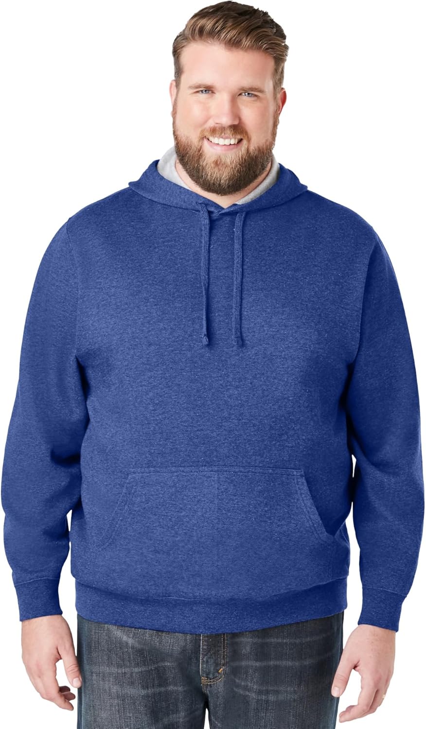 KingSize Men's Big & Tall Fleece Pullover Hoodie for Comfort