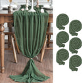 Boho Forest Green Gauze 120 in Table Runner 6-Pack - Bright Home Decor