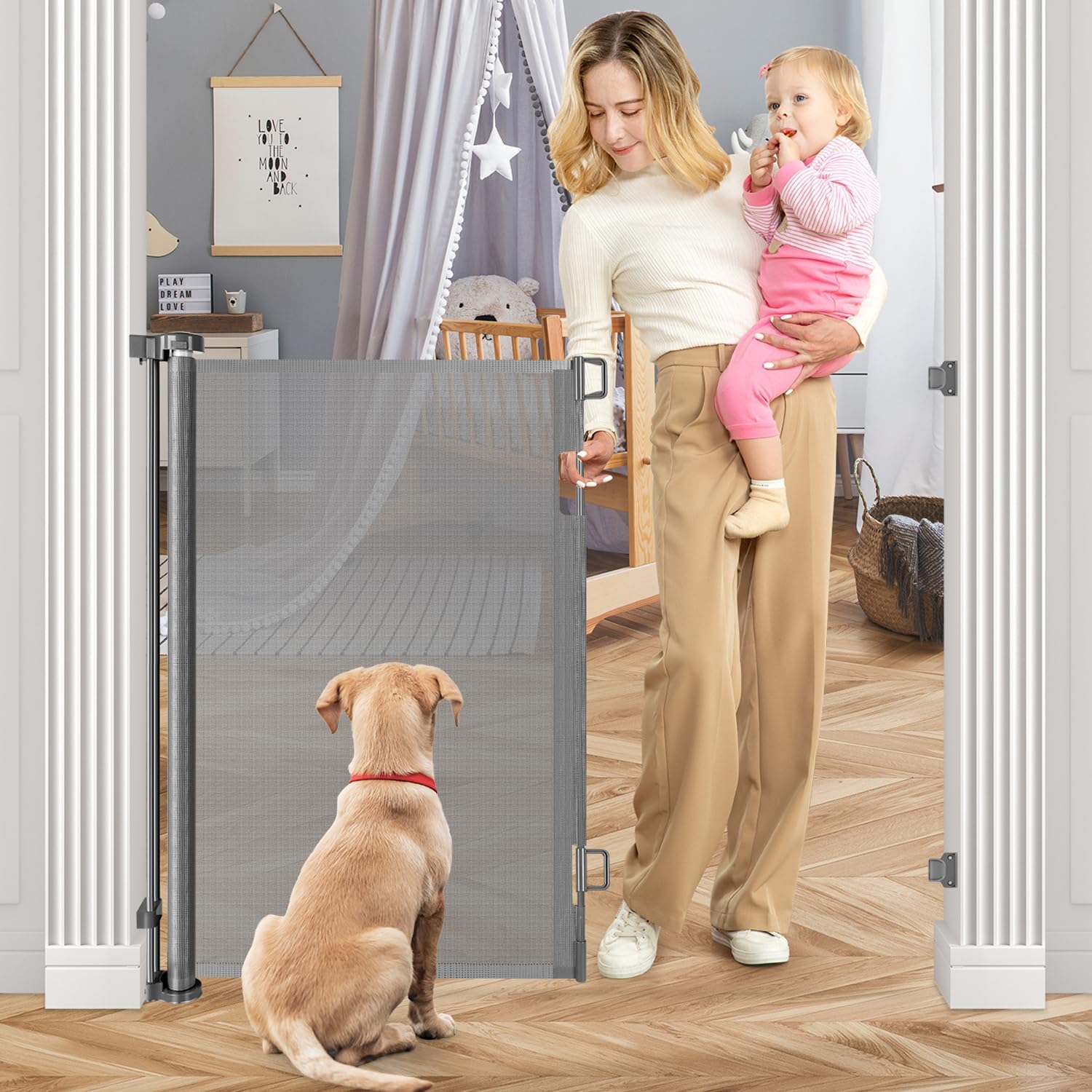 42 Inch Extra Tall Baby Gate for Stairs and Doorways