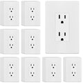 ENERLITES Matte White Decorator Receptacle 40 Pack - Clean
