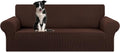 Stretch Oversized Sofa Slipcover 94-110in - Durable Checked Fabric