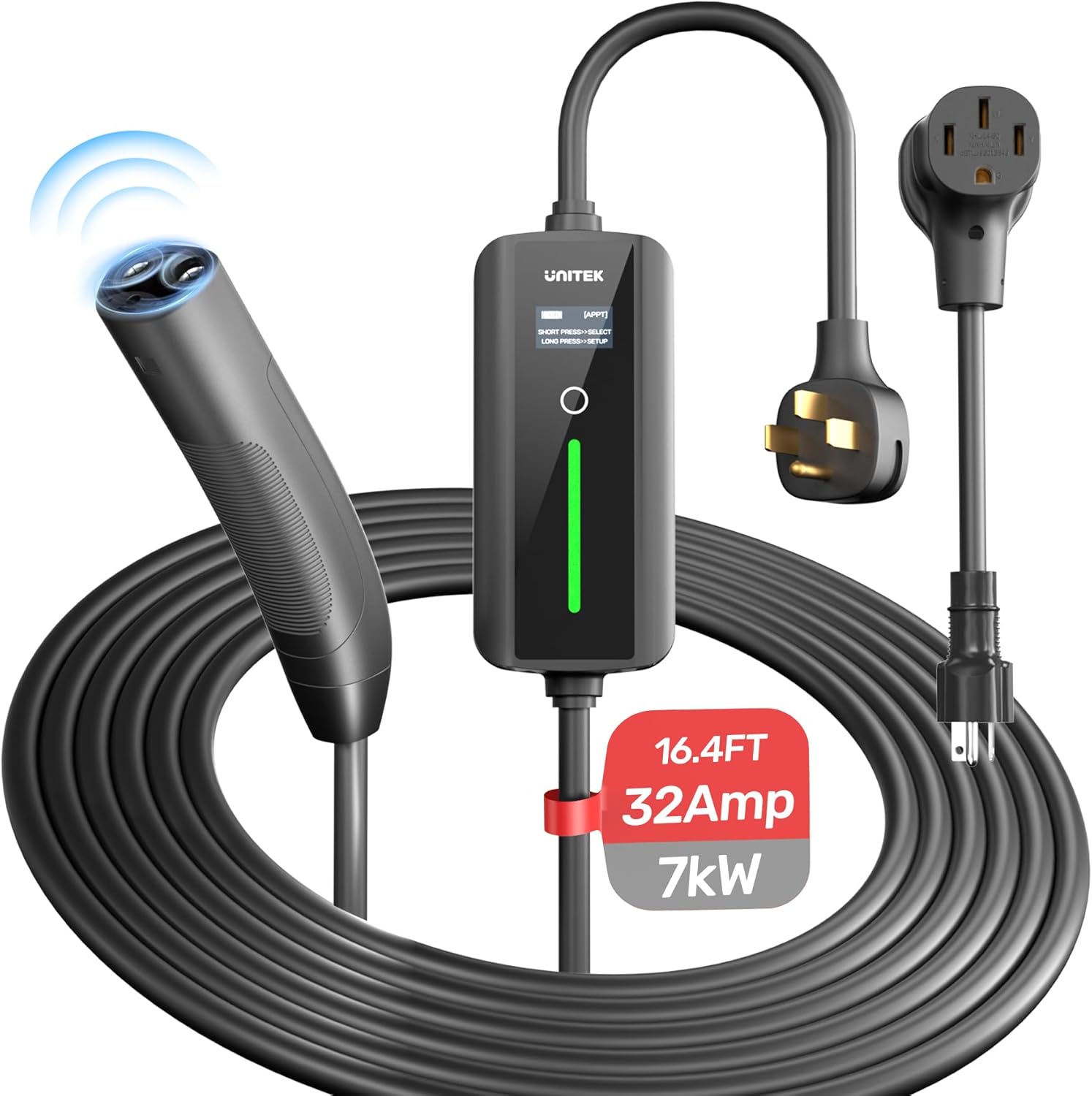 Unitek 32A Portable Tesla Wall Charger - Fast Home Charging