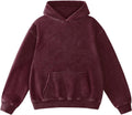 Acid Wash Hoodie Oversized Super Soft Pullover - Retro Comfort