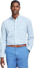 Performance Plaid Shirt for Men by Izod with Long Sleeve Design