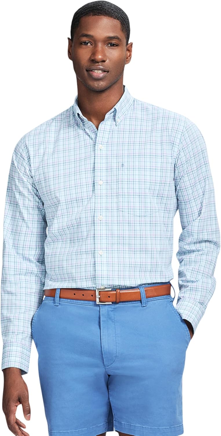 Izod Mens Performance Comfort Long Sleeve Plaid Shirt Review