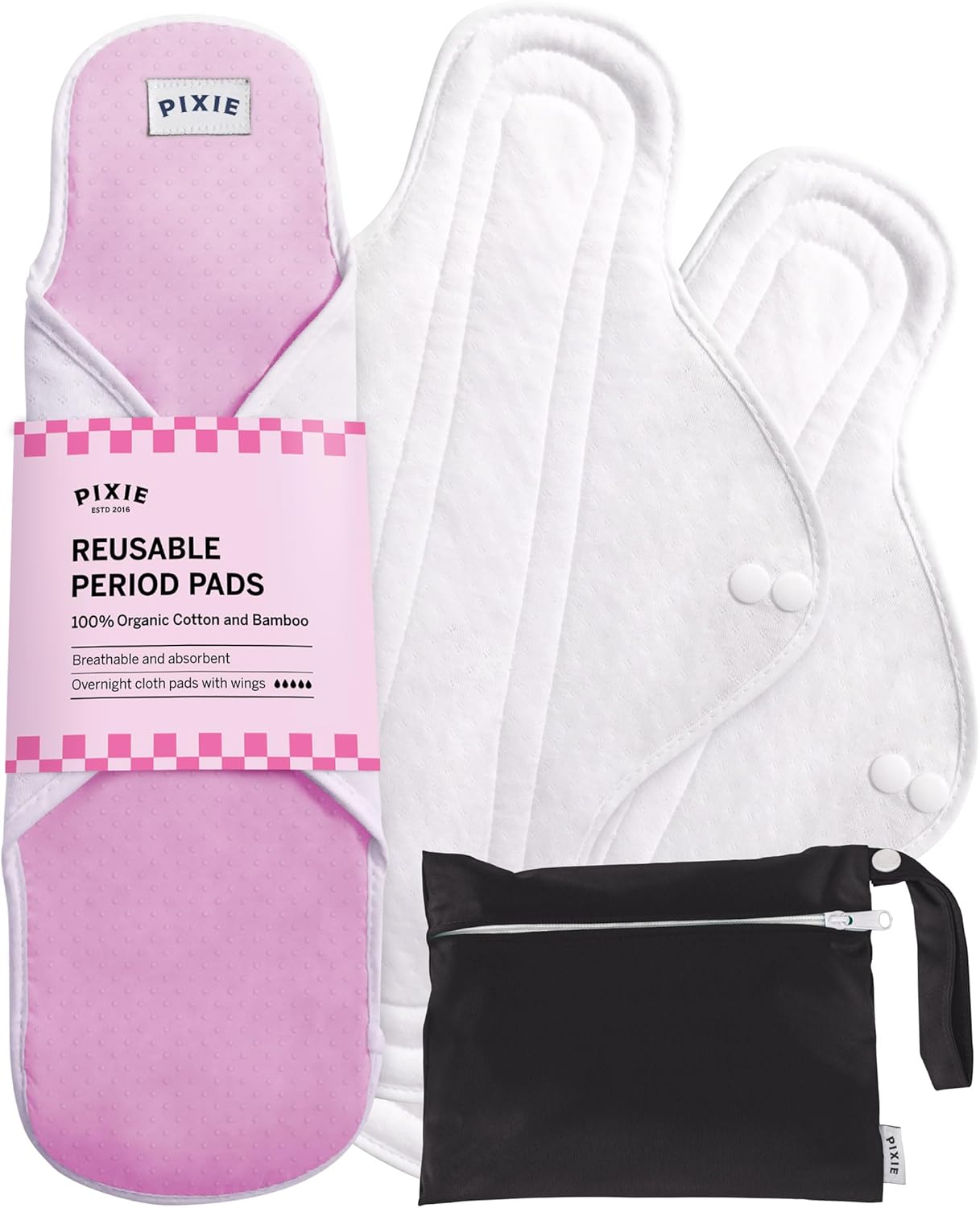 Pixie Cotton Cloth Pads - Organic Reusable Menstrual Liners
