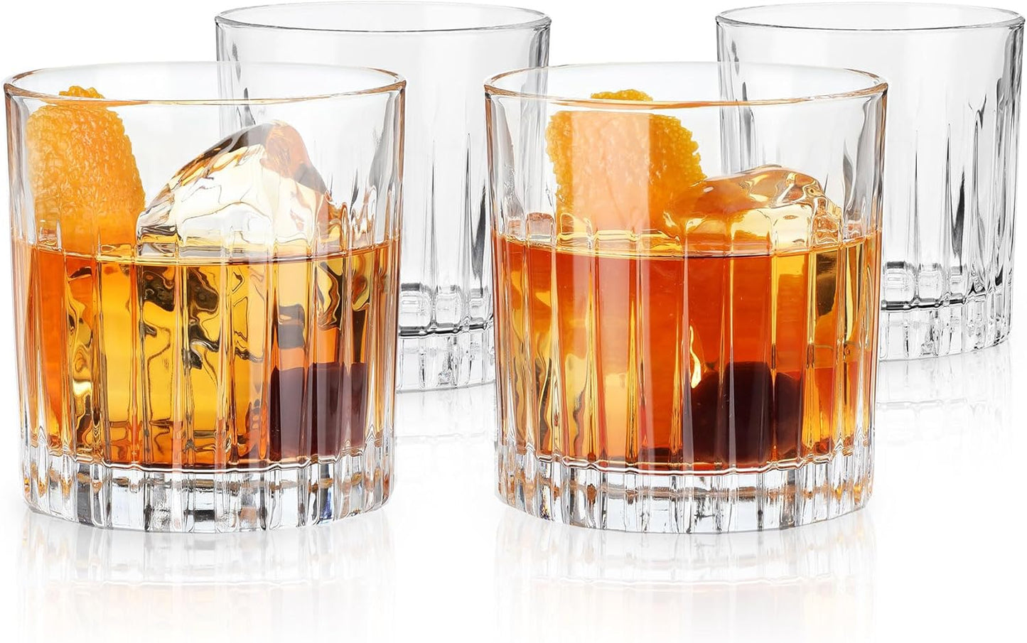 Viski Reserve Milo Crystal Rocks Glasses for Bourbon Lovers