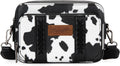 Wrangler Cow Print Crossbody Bag for Women with Guitar Strap