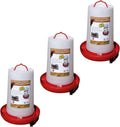 Heated Chicken Waterer 3 Pack, 3 Gallon Poultry Fountain - Winter