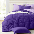 King Size Comforter Set Purple Lavender - Reversible All-Season