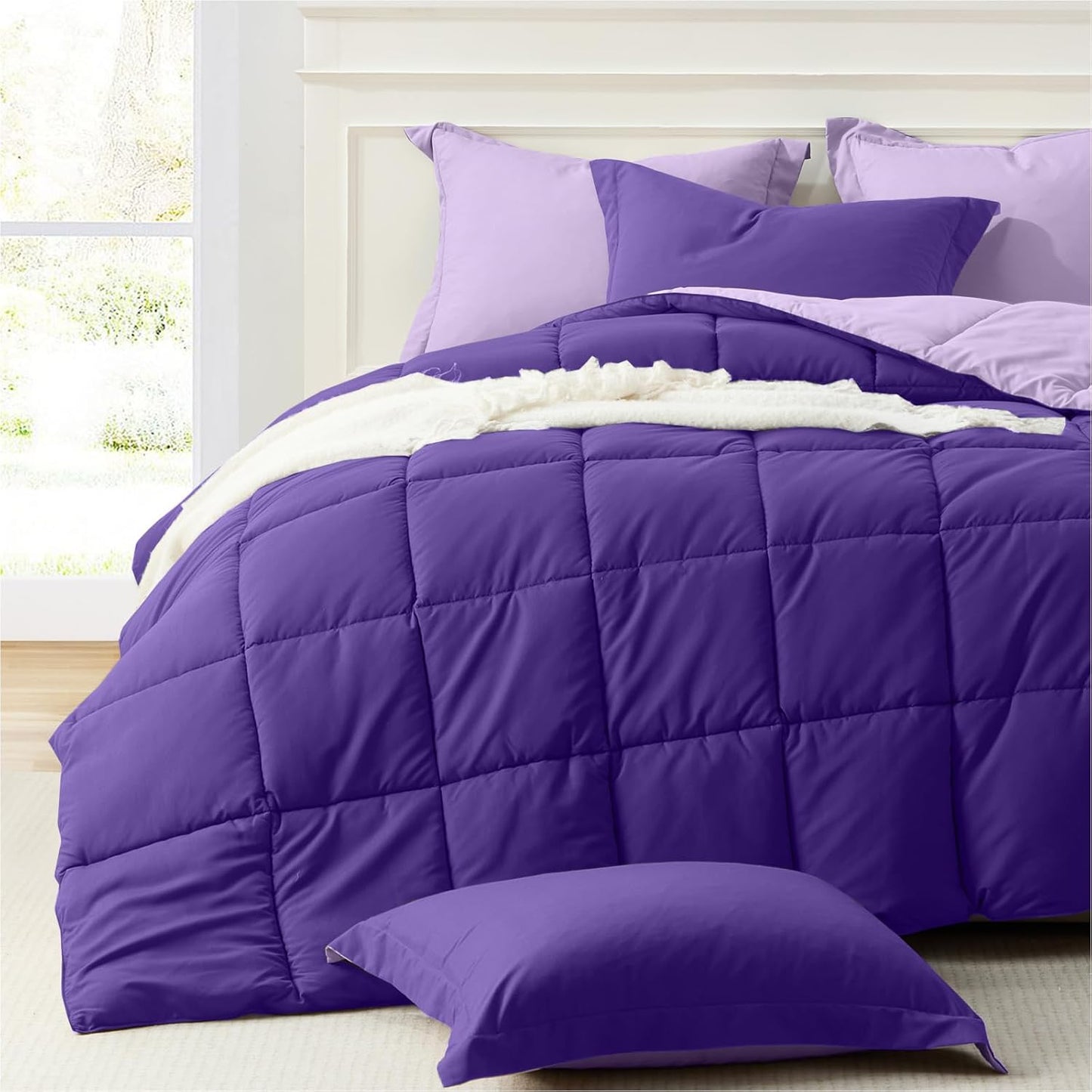 Purple King Size Comforter Set - Lightweight All Season Comforter